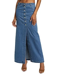 Makena Denim Maxi Skirt