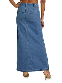 Makena Denim Maxi Skirt