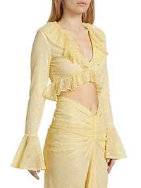 Filipe Lace Ruffle Top