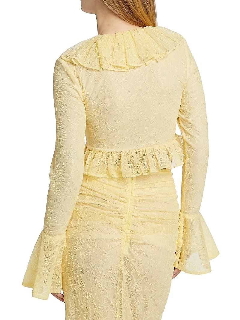 Filipe Lace Ruffle Top