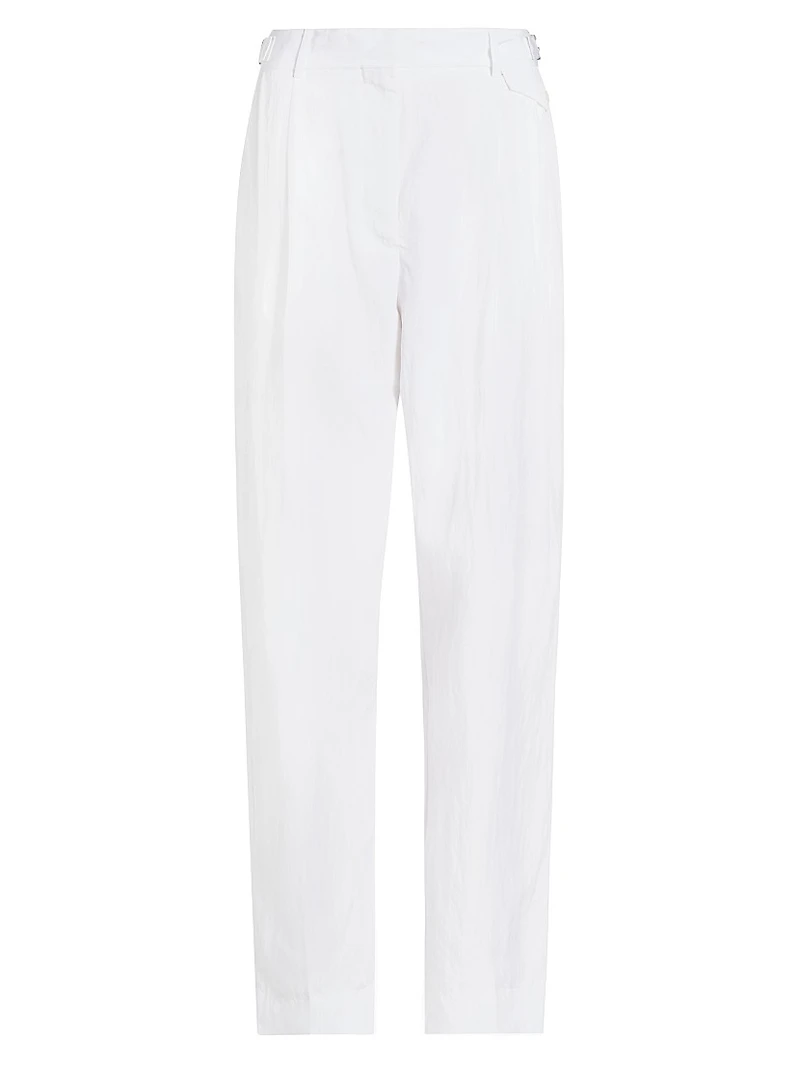 Pleated Wide-Leg Trousers