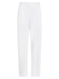 Pleated Wide-Leg Trousers