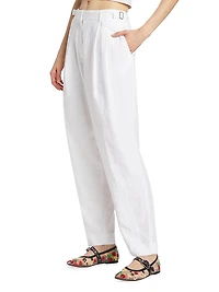 Pleated Wide-Leg Trousers