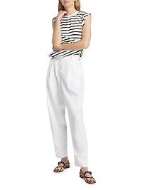 Pleated Wide-Leg Trousers