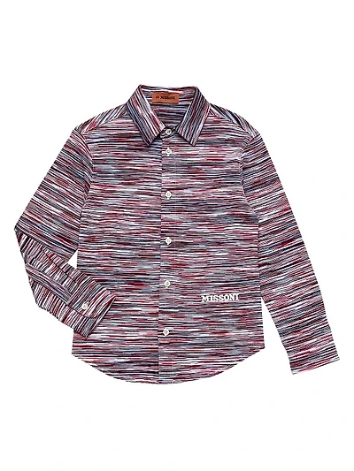 Little Boy's & Boy's Marled Striped Shirt