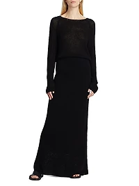 Fumaia Silk Maxi Skirt