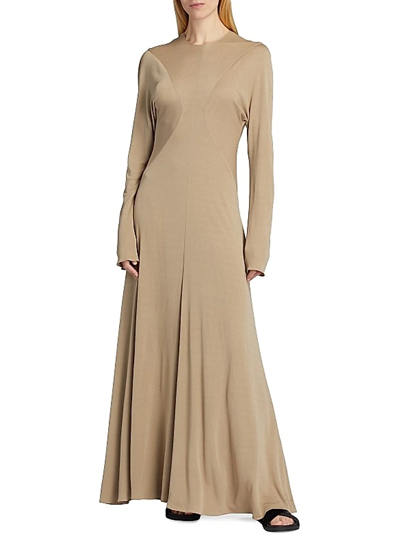 Venusia Long-Sleeve Maxi Dress