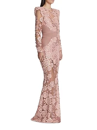 The Beginning Floral Lace Gown