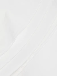 Ruched Poplin Midi-Dress