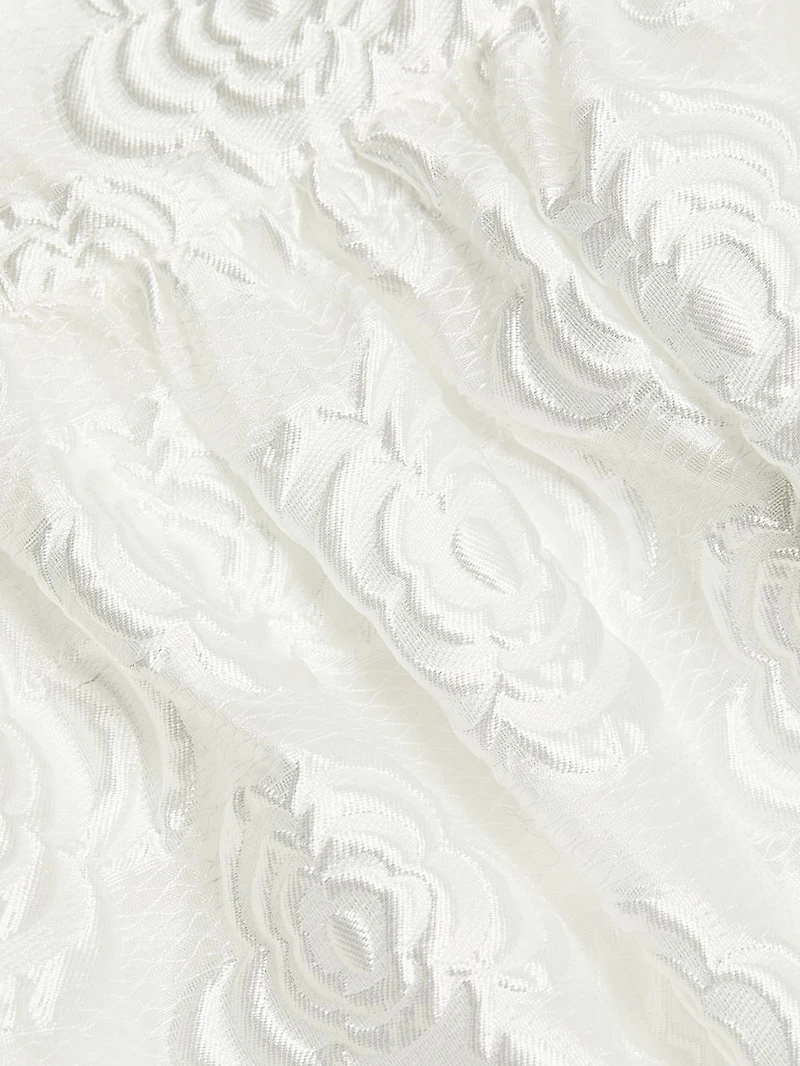 Valentina Floral Jacquard Off-The-Shoulder Minidress