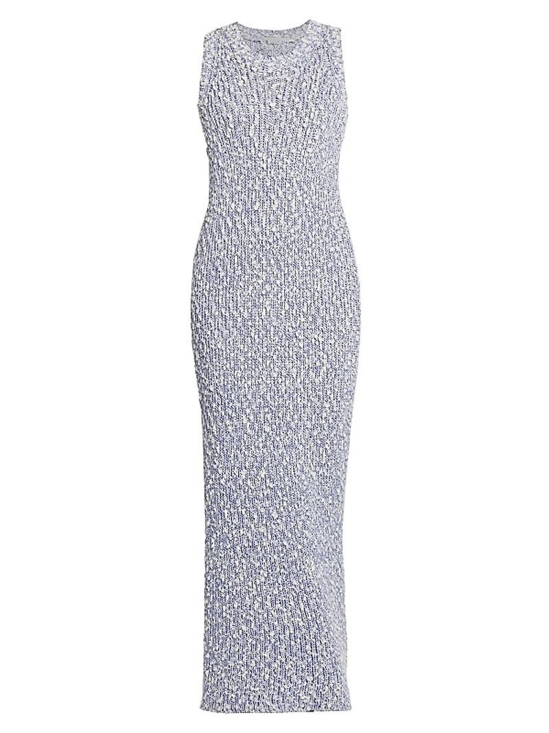Bouclé-Knit Maxi Dress