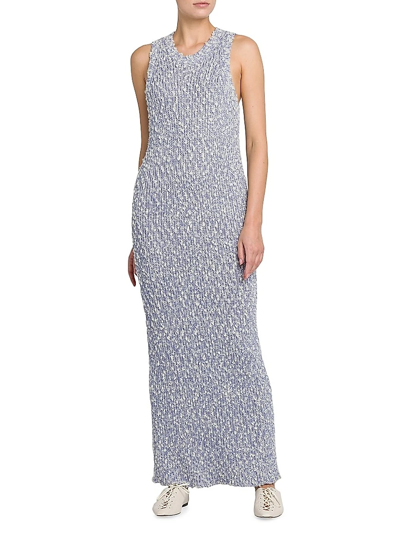 Bouclé-Knit Maxi Dress