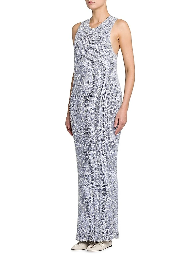 Bouclé-Knit Maxi Dress