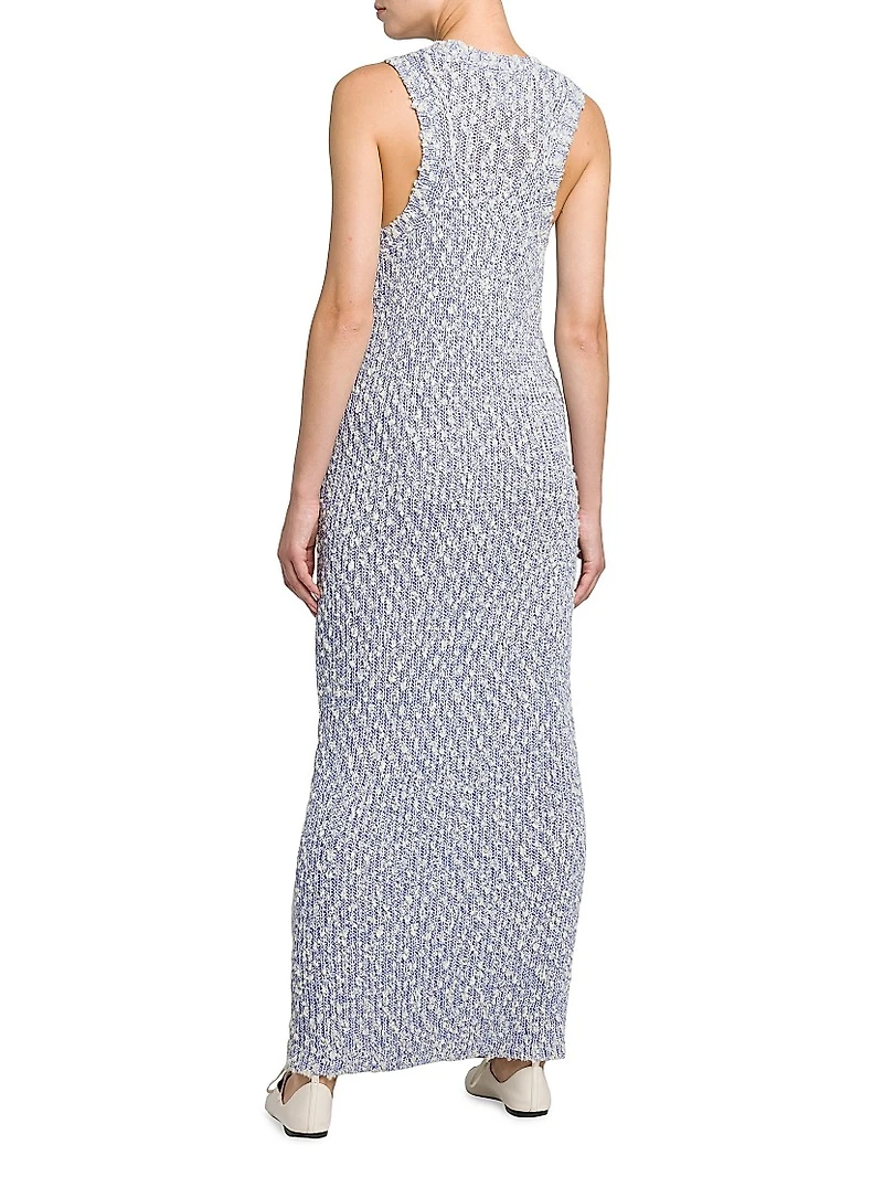 Bouclé-Knit Maxi Dress
