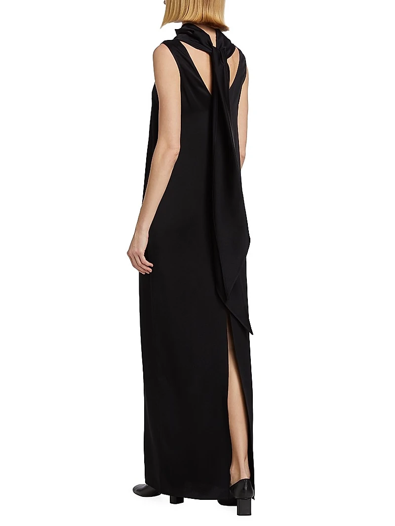 Scarf Neck Maxi Dress