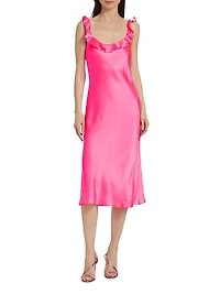 Maelyn Silk Sleeveless Midi-Dress