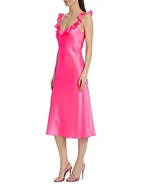 Maelyn Silk Sleeveless Midi-Dress