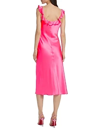 Maelyn Silk Sleeveless Midi-Dress
