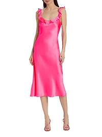 Maelyn Silk Sleeveless Midi-Dress