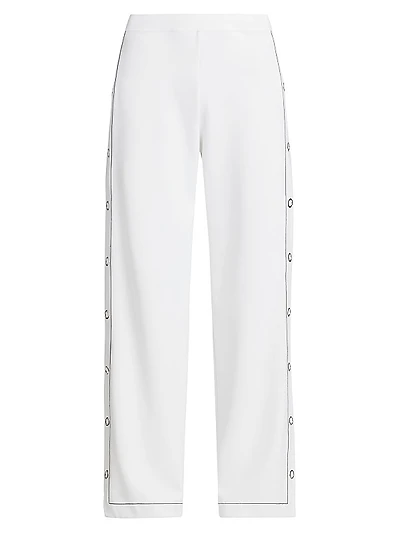 Snap Straight-Leg Pants