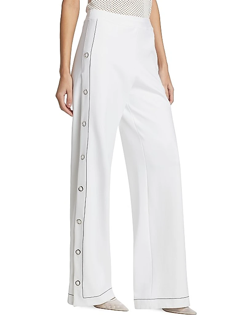 Snap Straight-Leg Pants