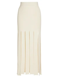 Slash Panel Knit Skirt
