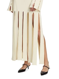 Slash Panel Knit Skirt