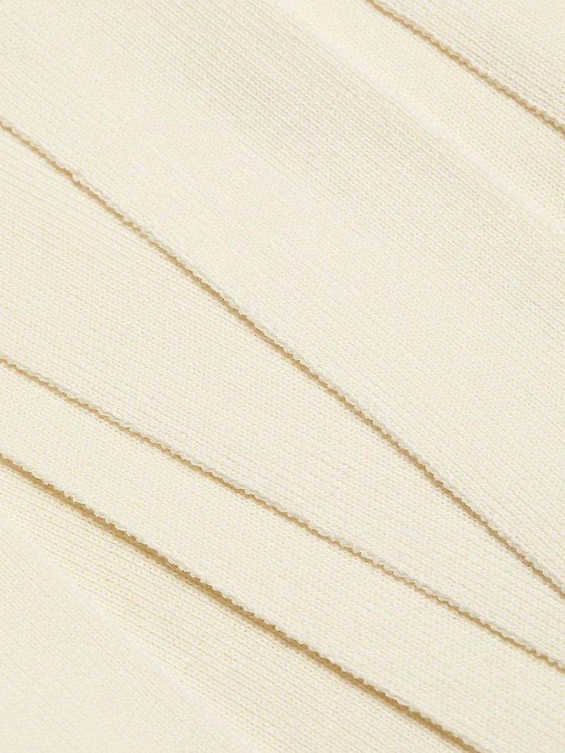 Slash Panel Knit Skirt