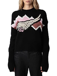 Bleez Cashmere & Wool-Blend Intarsia Sweater