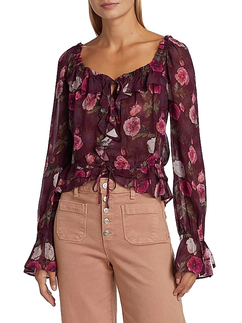 Lanea Floral Silk Blouse