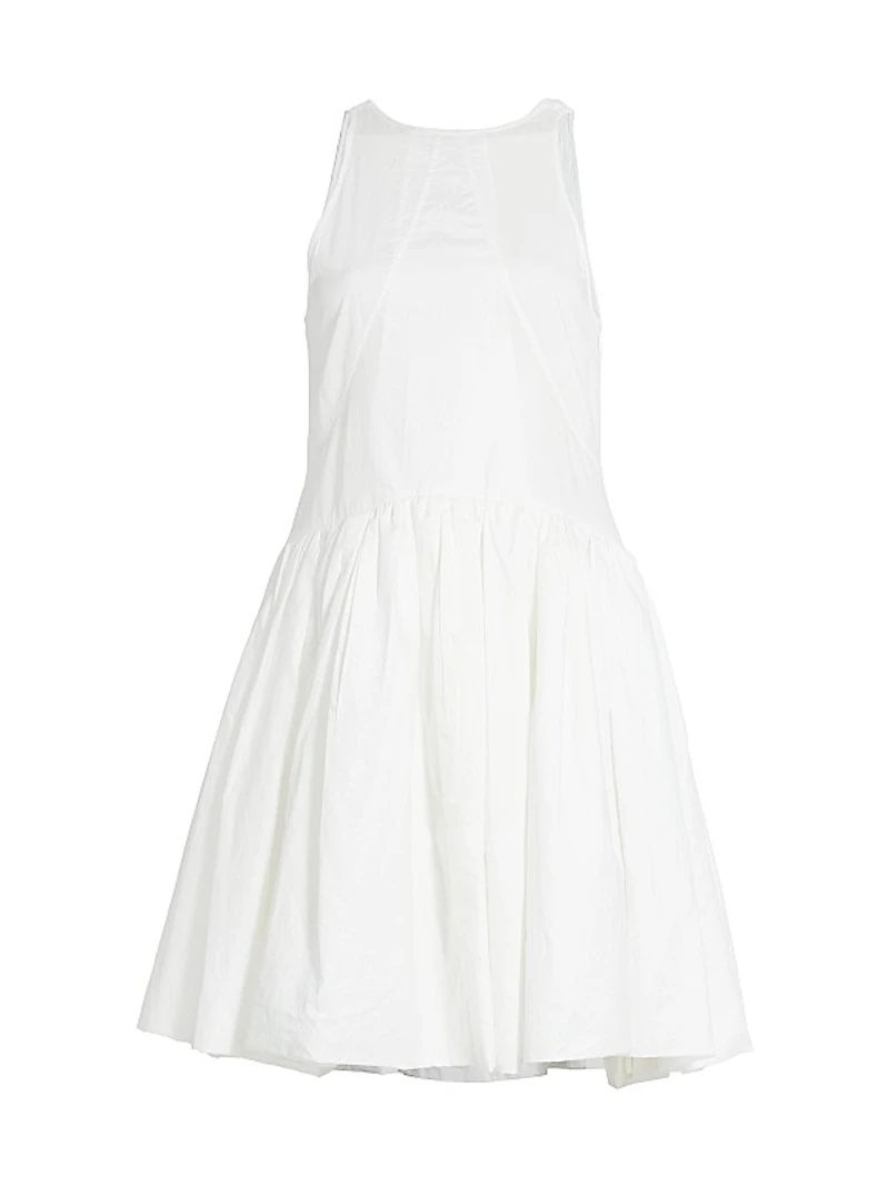 Drop-Waist Gathered Minidress