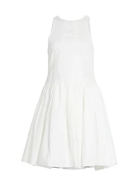 Drop-Waist Gathered Minidress