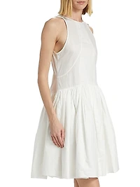 Drop-Waist Gathered Minidress