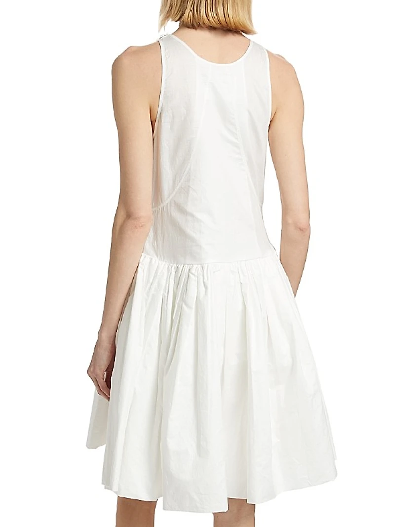Drop-Waist Gathered Minidress