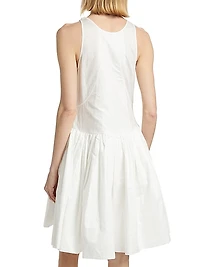 Drop-Waist Gathered Minidress