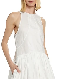Drop-Waist Gathered Minidress