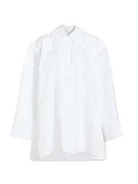 Oversized Wide-Sleeve Button-Front Shirt