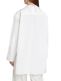 Oversized Wide-Sleeve Button-Front Shirt