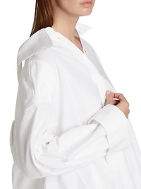 Oversized Wide-Sleeve Button-Front Shirt