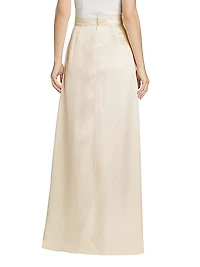 Satin A-Line Maxi-Skirt