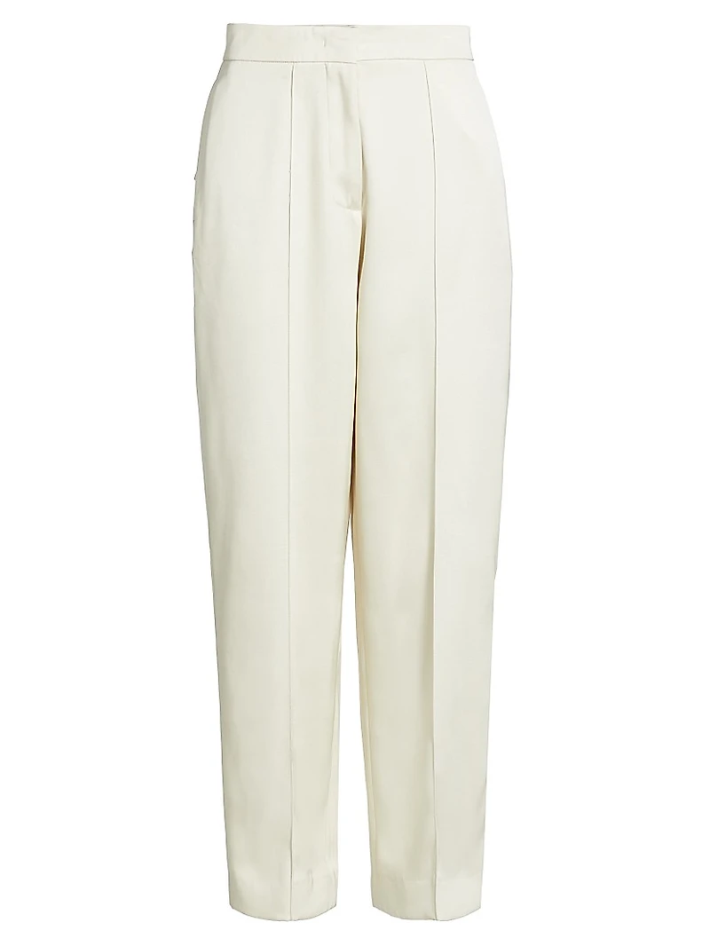Twill Carrot-Leg Trousers
