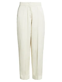 Twill Carrot-Leg Trousers