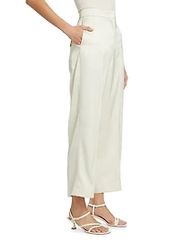 Twill Carrot-Leg Trousers