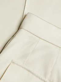 Twill Carrot-Leg Trousers