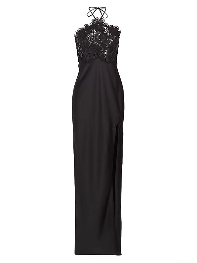 Mora Floral Satin Gown
