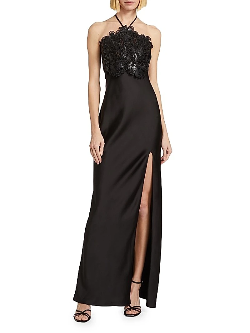Mora Floral Satin Gown