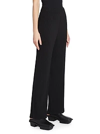 Hatching Pleats Pants