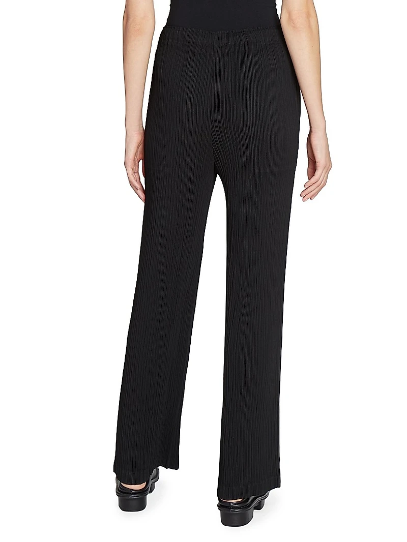 Hatching Pleats Pants