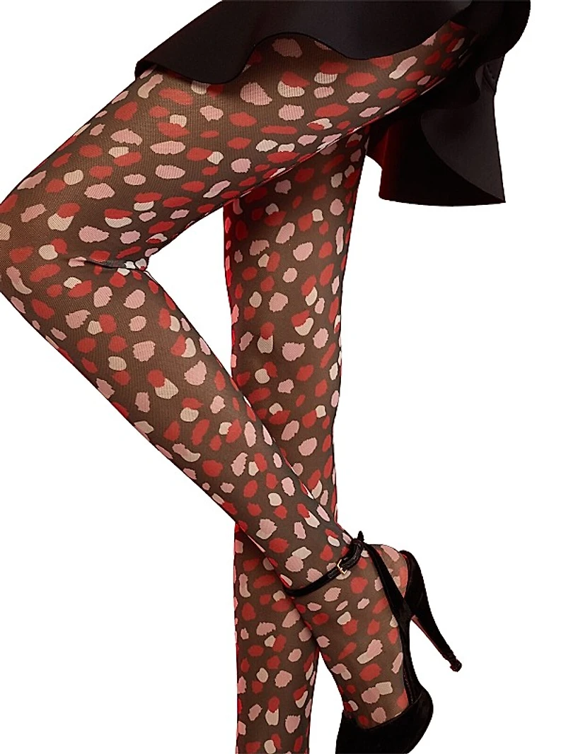 Printed Mesh Tights