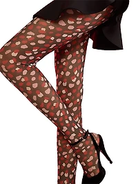 Printed Mesh Tights